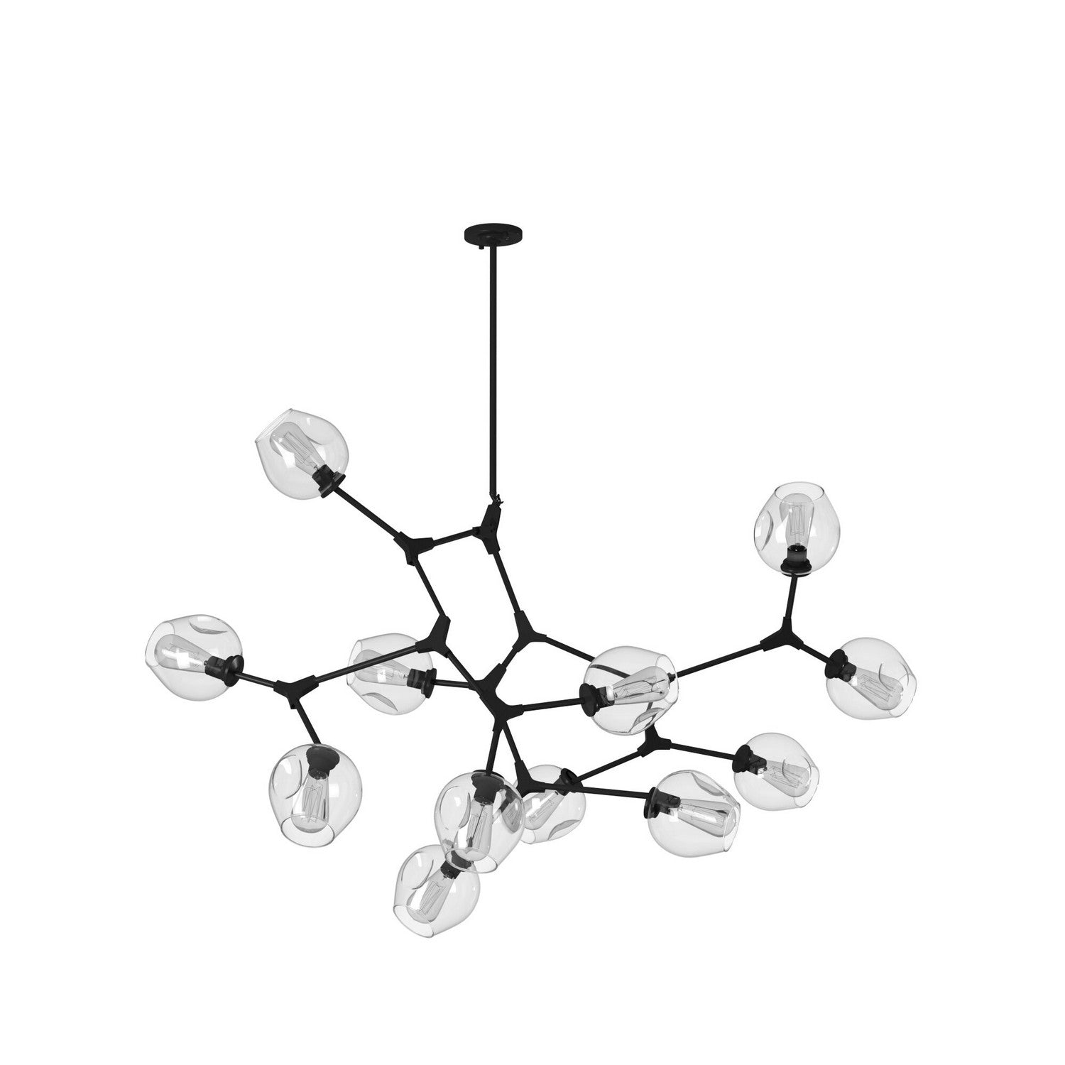 Artcraft - JA14022BK - 12 Light Chandelier - Organic - Black