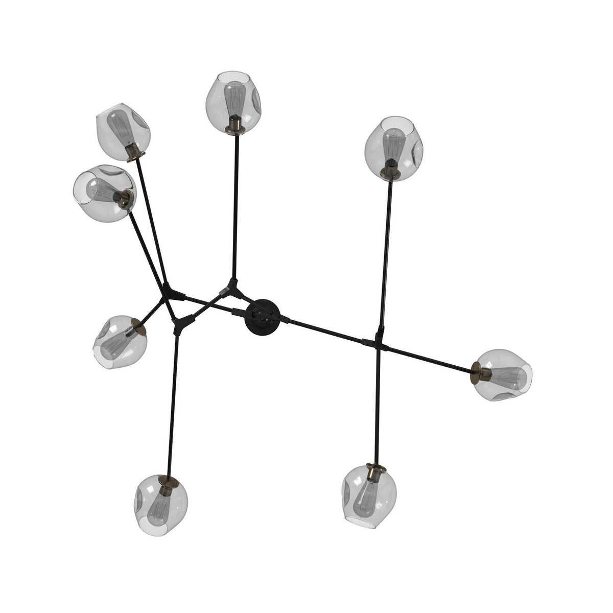 Artcraft - JA14028VB - Eight Light Chandelier - Organic - Vintage Brass