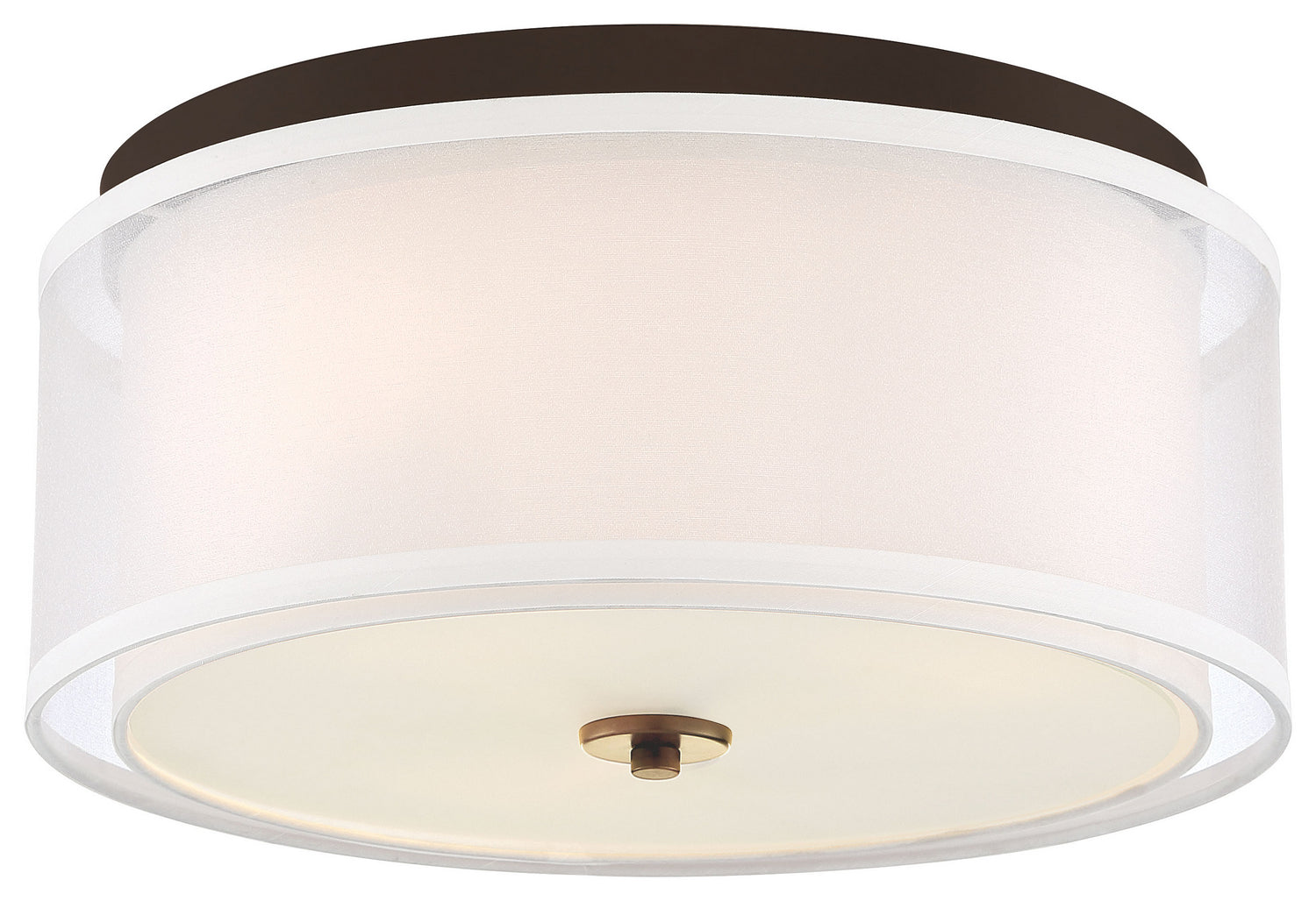 Minka-Lavery - 3078-416 - Three Light Flush Mount - Studio 5 - Painted Bronze w/Natural Brushed Brass