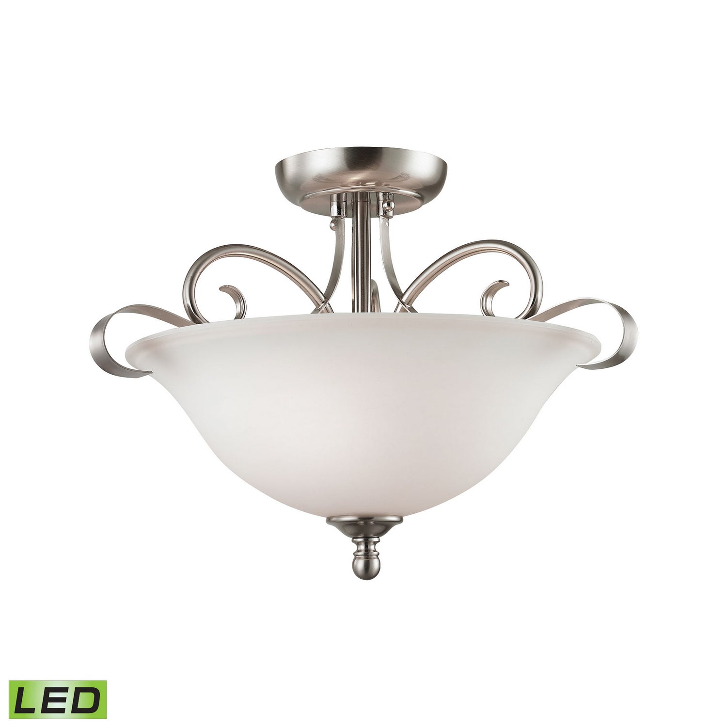 ELK Home - 1002CS/20-LED - LED Semi Flush Mount - Brighton - Brushed Nickel