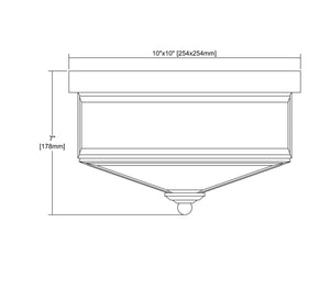 ELK Home - CE9202310 - Two Light Flush Mount - Lankford - Oil Rubbed Bronze