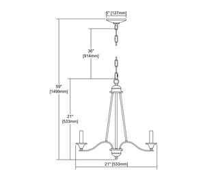 ELK Home - CN110521 - Five Light Chandelier - Farmington - Oil Rubbed Bronze