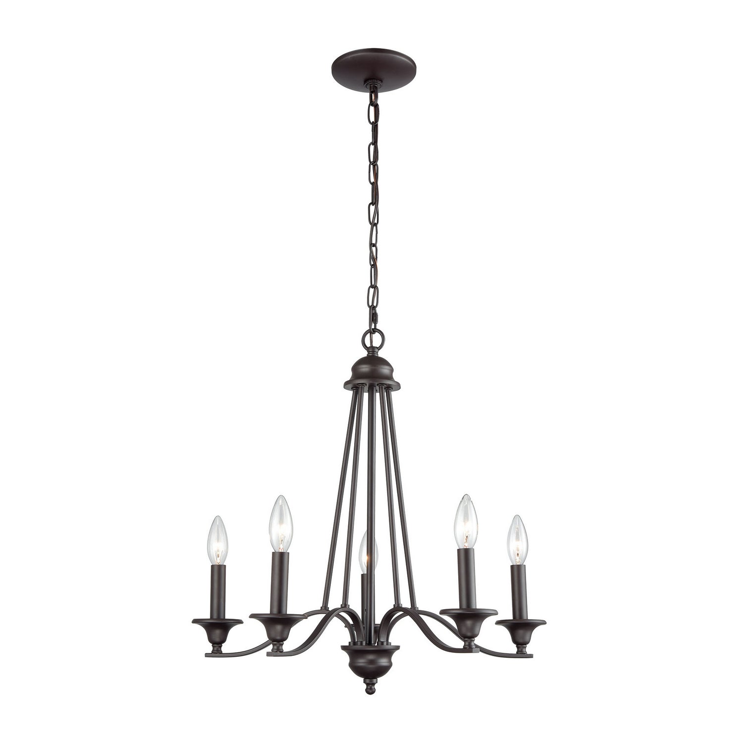 ELK Home - CN110521 - Five Light Chandelier - Farmington - Oil Rubbed Bronze