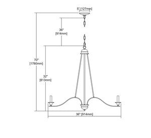 ELK Home - CN110821 - Eight Light Chandelier - Farmington - Oil Rubbed Bronze