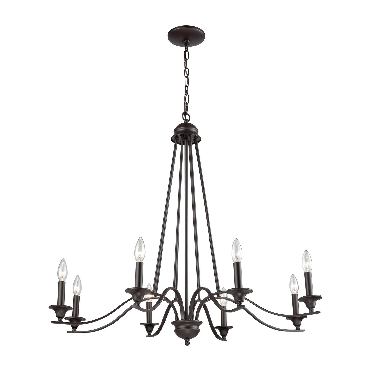 ELK Home - CN110821 - Eight Light Chandelier - Farmington - Oil Rubbed Bronze