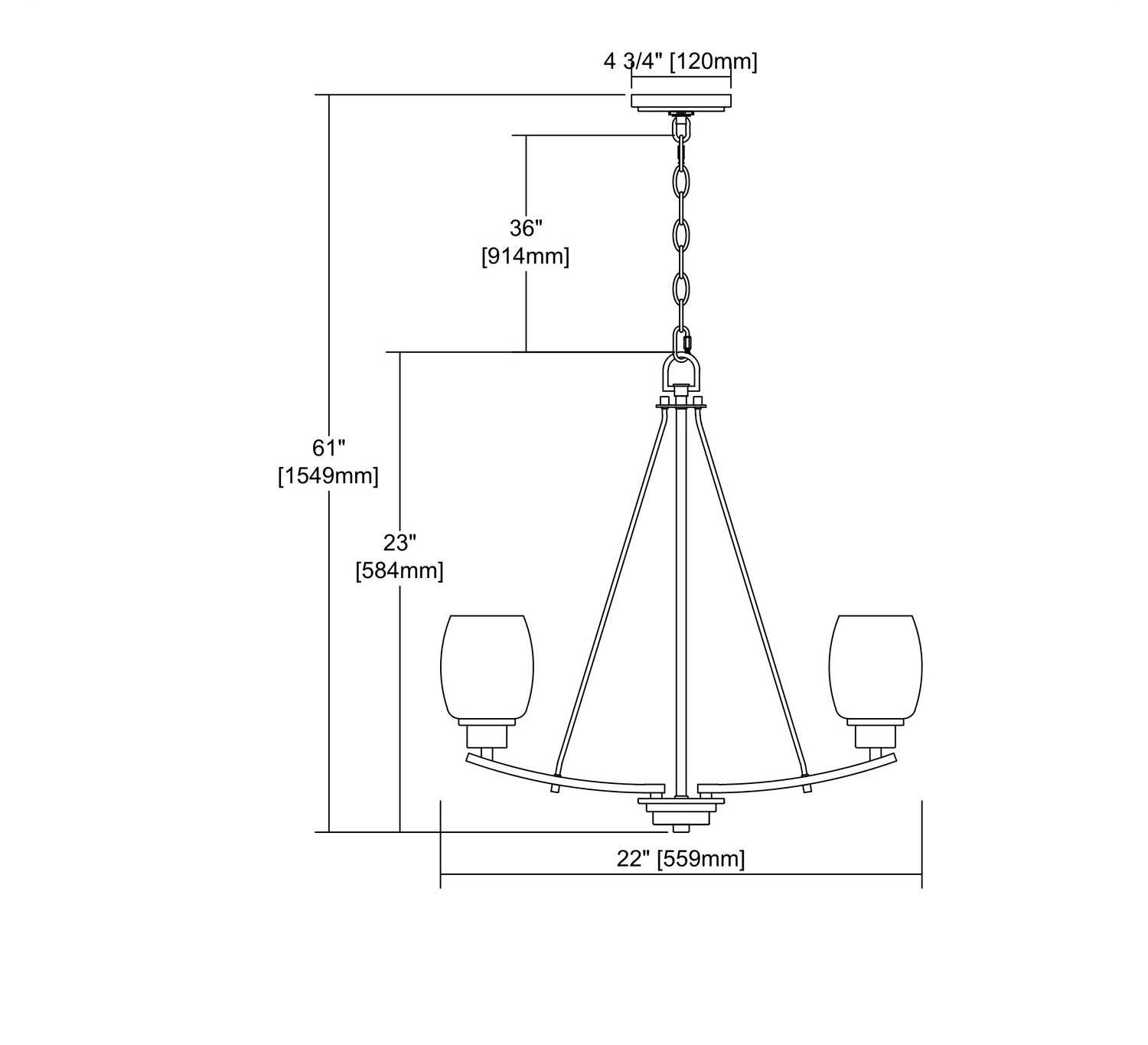 ELK Home - CN170522 - Five Light Chandelier - Casual Mission - Brushed Nickel