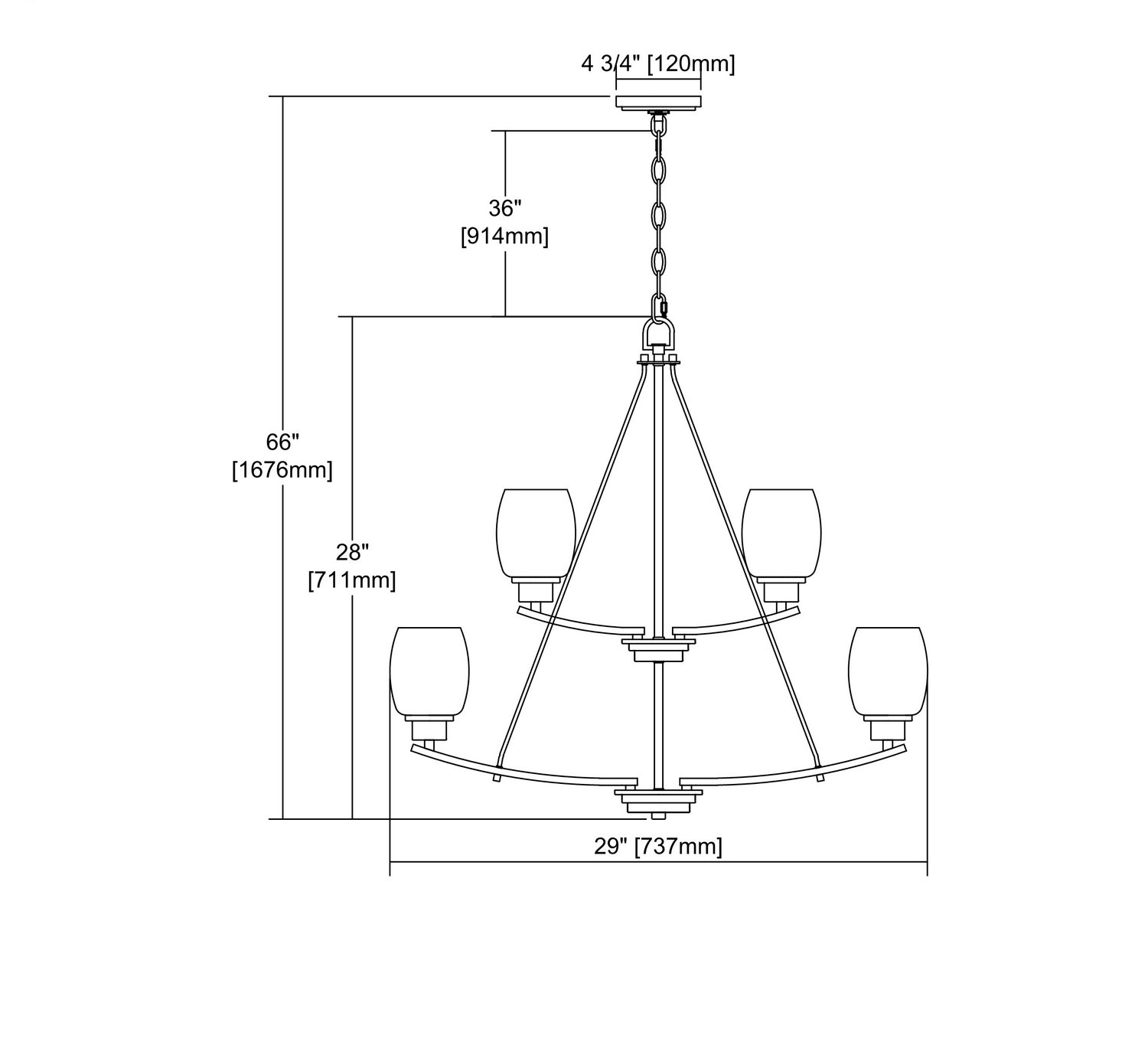 ELK Home - CN170922 - Nine Light Chandelier - Casual Mission - Brushed Nickel