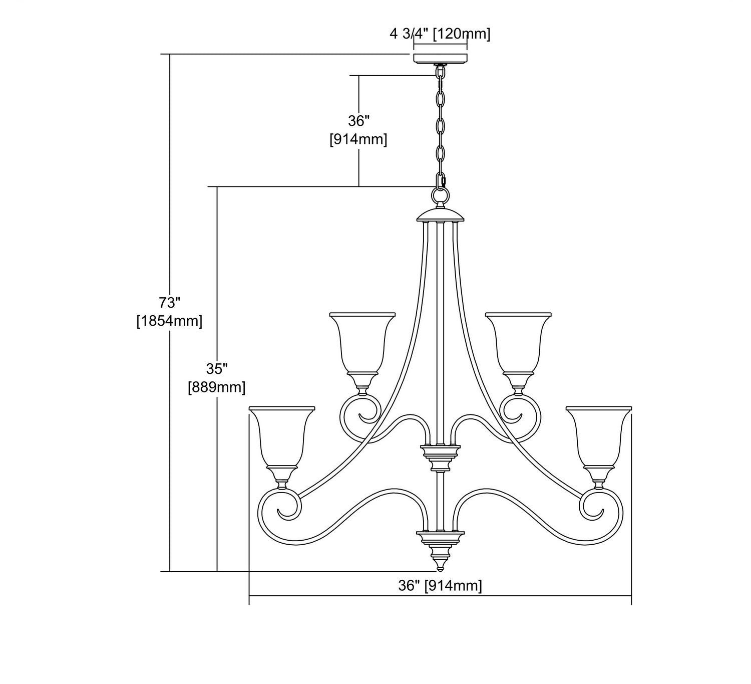 ELK Home - CN230927 - Nine Light Chandelier - Georgetown - Weathered Zinc