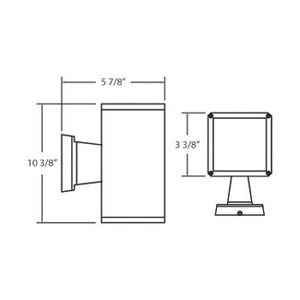 Eurofase - 19209-012 - OUTDR,WLLMNT,50W GU10,SQ,UPDN - ARCHITECTURAL OUTDOOR - Grey