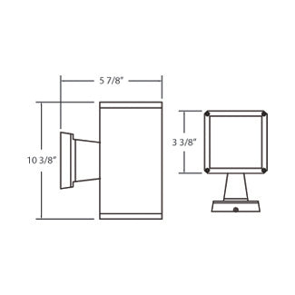 Eurofase - 19209-012 - OUTDR,WLLMNT,50W GU10,SQ,UPDN - ARCHITECTURAL OUTDOOR - Grey
