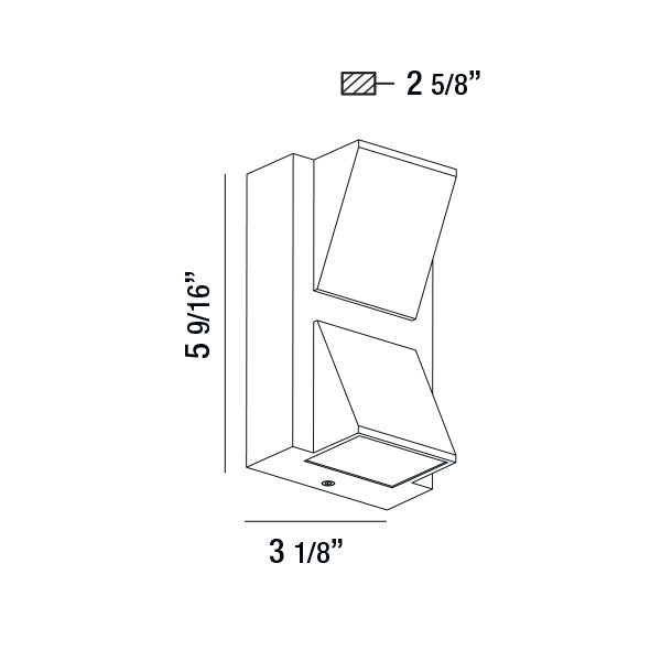 Eurofase - 31582-025 - LED Outdoor Wall Mount - Outdoor - Graphite Grey