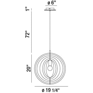 Eurofase - 31873-017 - One Light Pendant - Abruzzo - Wood