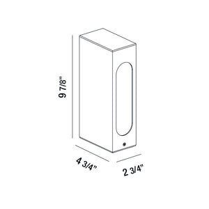 Eurofase - 31913-027 - LED BOLLARD,1X7W,10IN,GRAPHITE - ARCHITECTURAL OUTDOOR - Graphite Grey