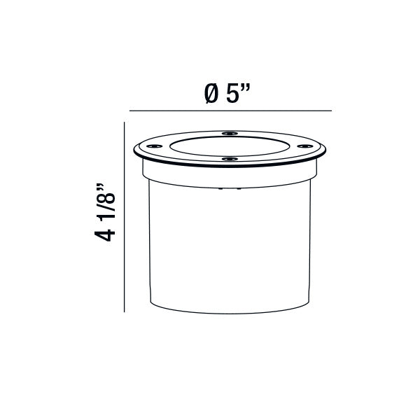 Eurofase - 32189-018 - RAVANNE,LED INGRND,RD,1X7W,SS - RAVANNE - Stainless Steel