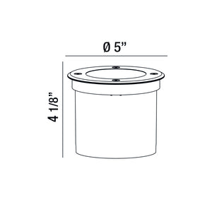 Eurofase - 32189-018 - RAVANNE,LED INGRND,RD,1X7W,SS - RAVANNE - Stainless Steel