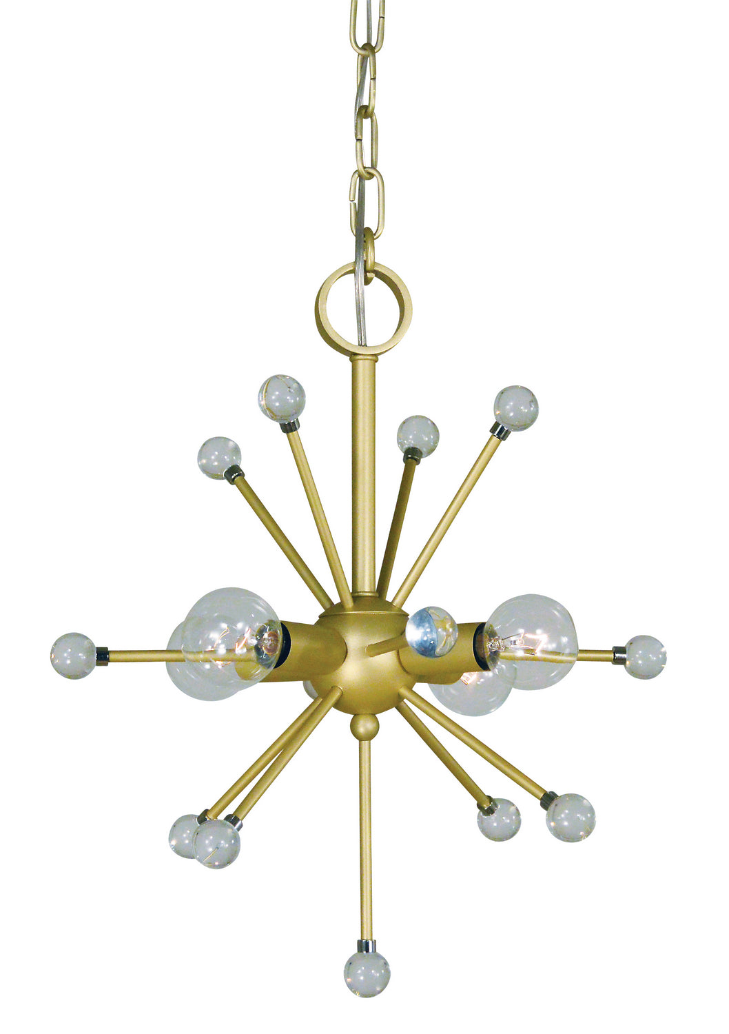 Framburg - 3084 SB - Four Light Chandelier - Supernova - Satin Brass