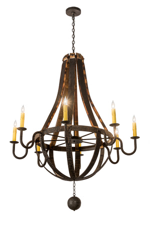 Meyda Tiffany - 133273 - Eight Light Chandelier - Barrel Stave - Coffee Bean