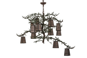 Meyda Tiffany - 164833 - 12 Light Pendant - Pine Branch - Shades: T-Bronze/Silver Mica