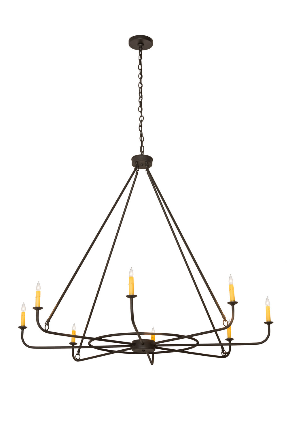 Meyda Tiffany - 183491 - Eight Light Chandelier - Brach Ring - Wrought Iron