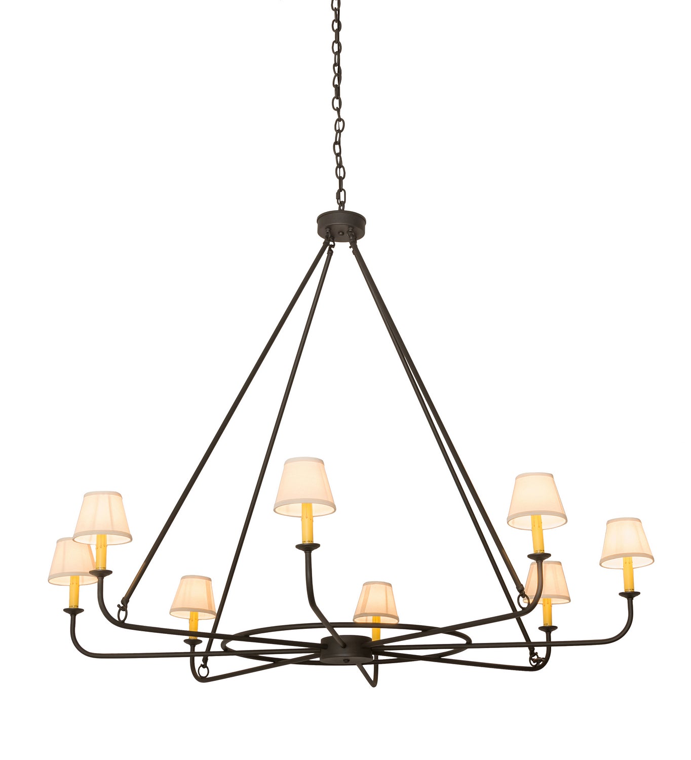 Meyda Tiffany - 183511 - Eight Light Chandelier - Brach Ring - Wrought Iron