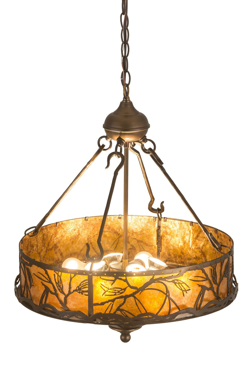 Meyda Tiffany - 184804 - Eight Light Inverted Pendant - Branches - Antique Copper