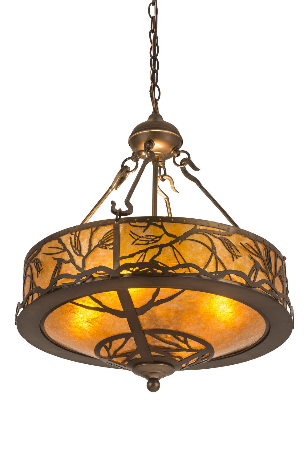 Meyda Tiffany - 184804 - Eight Light Inverted Pendant - Branches - Antique Copper