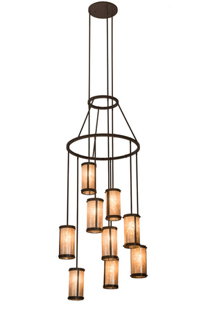 Meyda Tiffany - 184954 - Nine Light Chandelier - Cartier - Cafe Noir