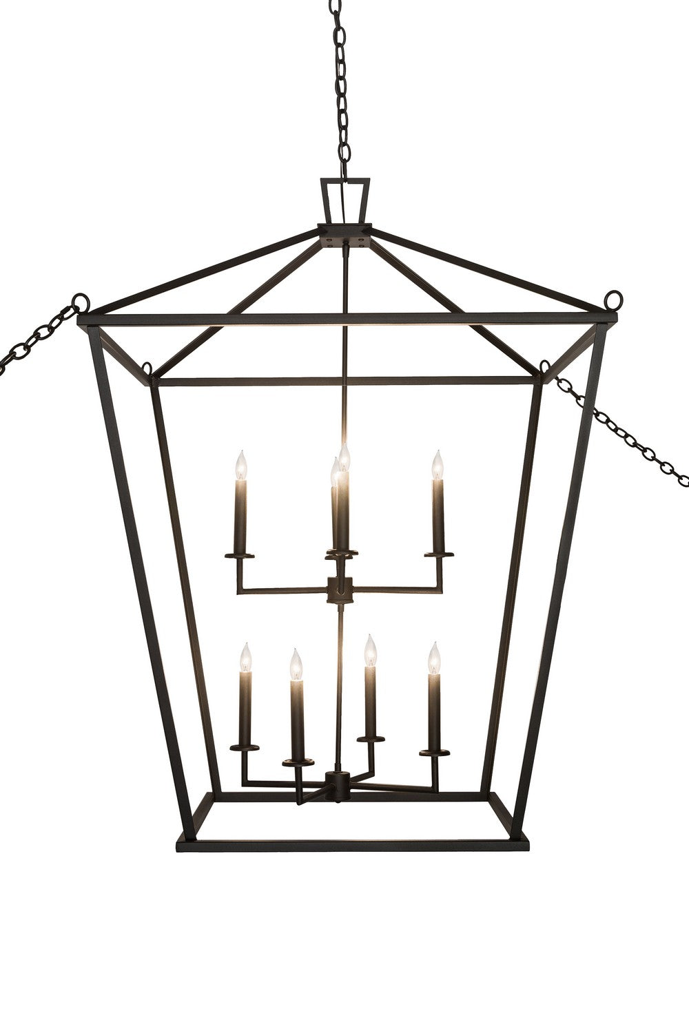 Meyda Tiffany - 186535 - Eight Light Pendant - Kitzi - Textured Black