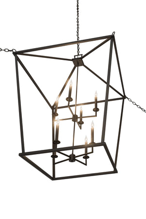 Meyda Tiffany - 186535 - Eight Light Pendant - Kitzi - Textured Black