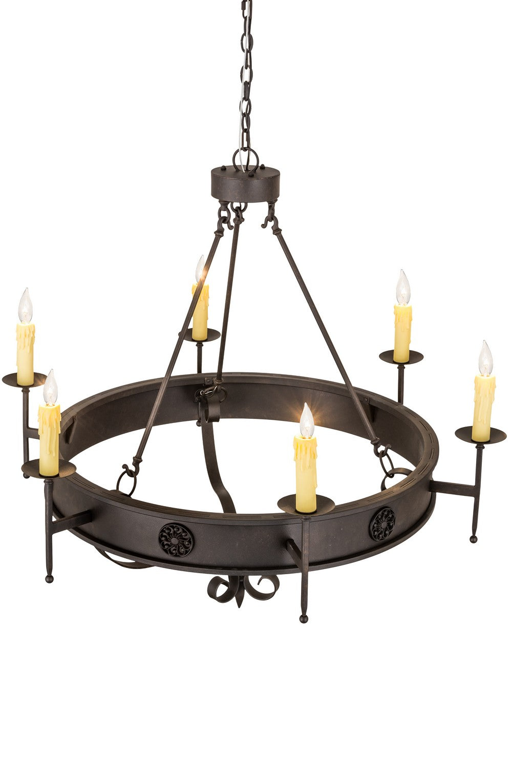 Meyda Tiffany - 187705 - Six Light Chandelier - Lorenzo - Rust