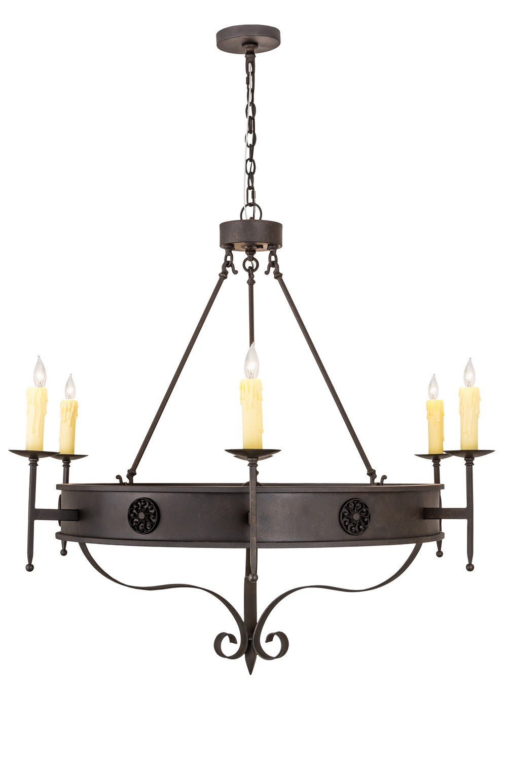 Meyda Tiffany - 187705 - Six Light Chandelier - Lorenzo - Rust