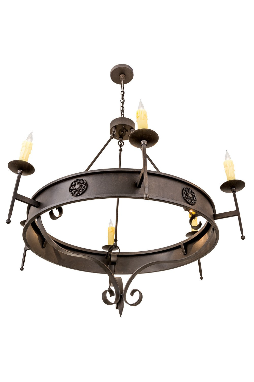 Meyda Tiffany - 187705 - Six Light Chandelier - Lorenzo - Rust