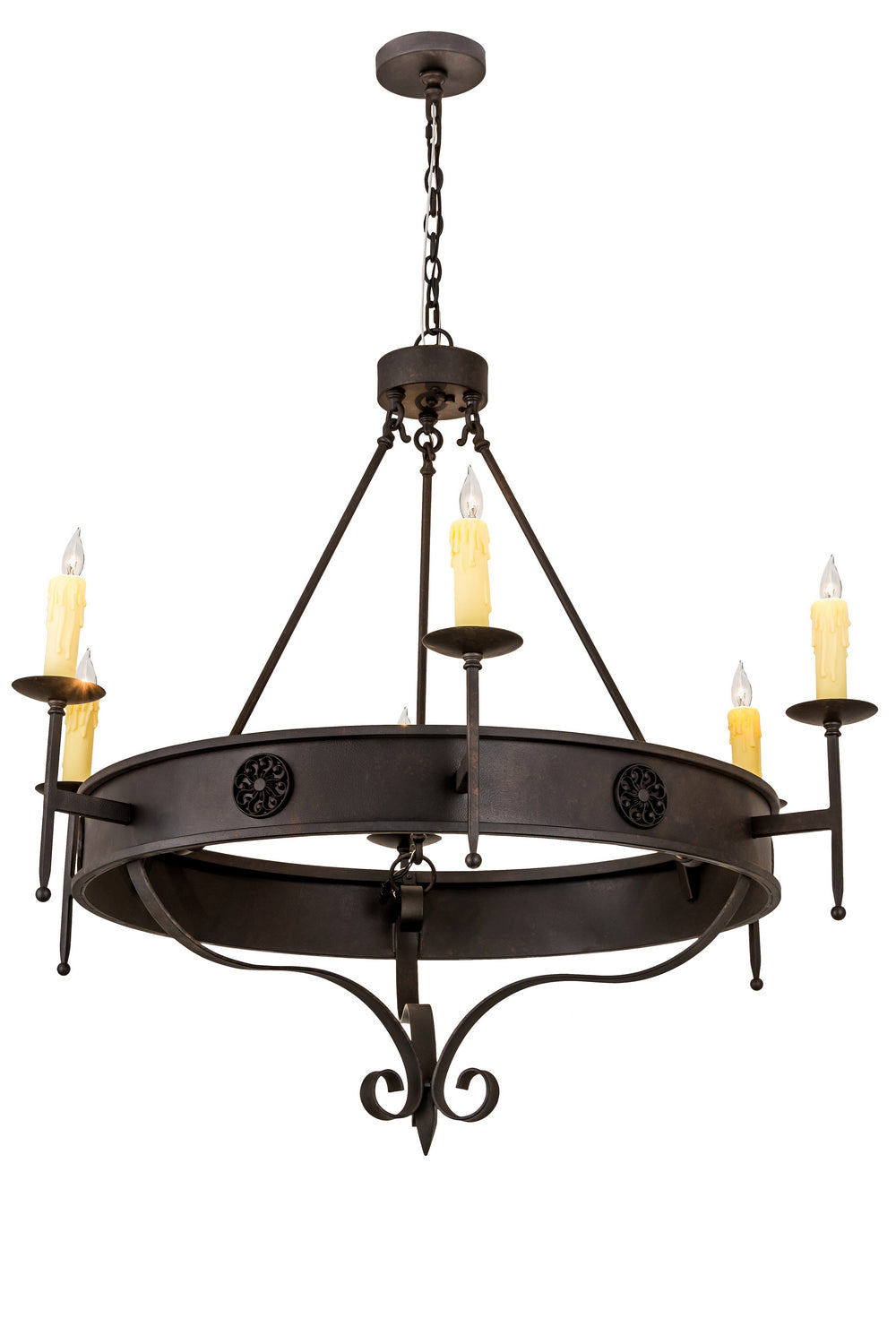 Meyda Tiffany - 187705 - Six Light Chandelier - Lorenzo - Rust