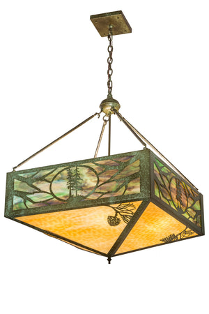 Meyda Tiffany - 187847 - 12 Light Inverted Pendant - Balsam Pine - Weathered Brass