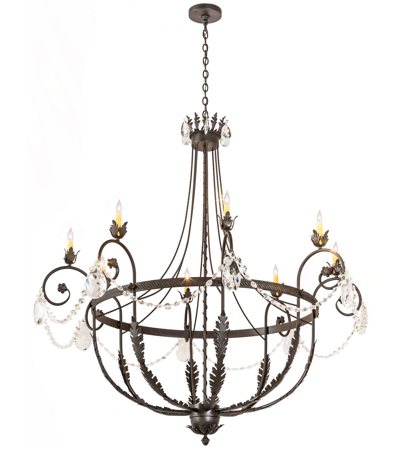 Meyda Tiffany - 188131 - Eight Light Chandelier - Antonia - Chestnut