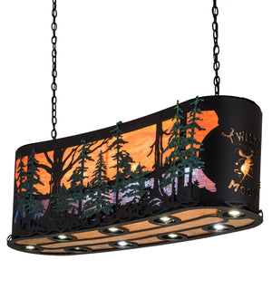 Meyda Tiffany - 188290 - 12 Light Pendant - Bola - Textured Black/Green Trees