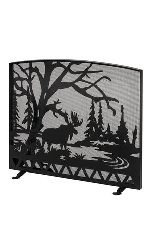 Meyda Tiffany - 188444 - Fireplace Screen - Moose Creek - Textured Black