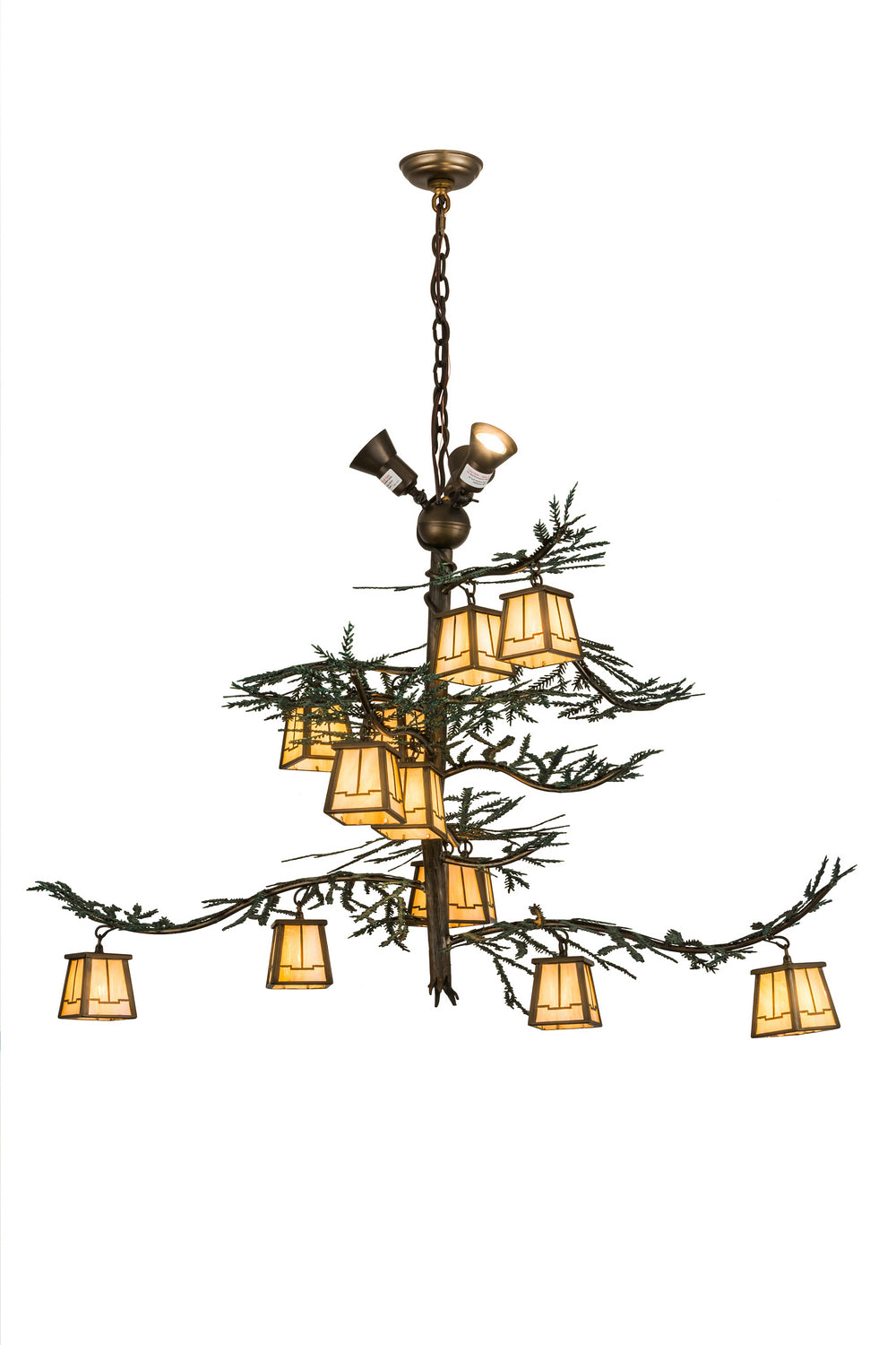 Meyda Tiffany - 188463 - 15 Light Chandelier - Pine Branch - Antique Copper/Green