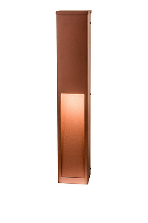 Meyda Tiffany - 188707 - One Light Bollard Pillar Landscape Fixture - Concourse - Rust/Phosphate & Prime