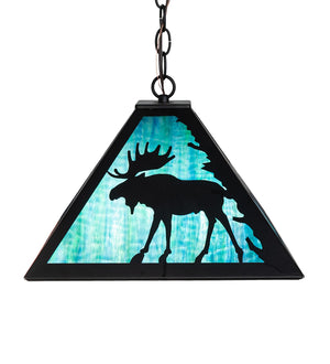 Meyda Tiffany - 188740 - Two Light Pendant - Lone Moose - Textured Black