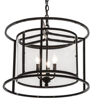 Meyda Tiffany - 189001 - Three Light Pendant - Kitzi - Mirror Black