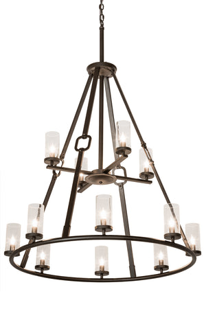 Meyda Tiffany - 189559 - 12 Light Pendant - Loxley - Oil Rubbed Bronze