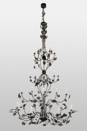 Meyda Tiffany - 189564 - 25 Light Chandelier - Oak Leaf - Textured Black