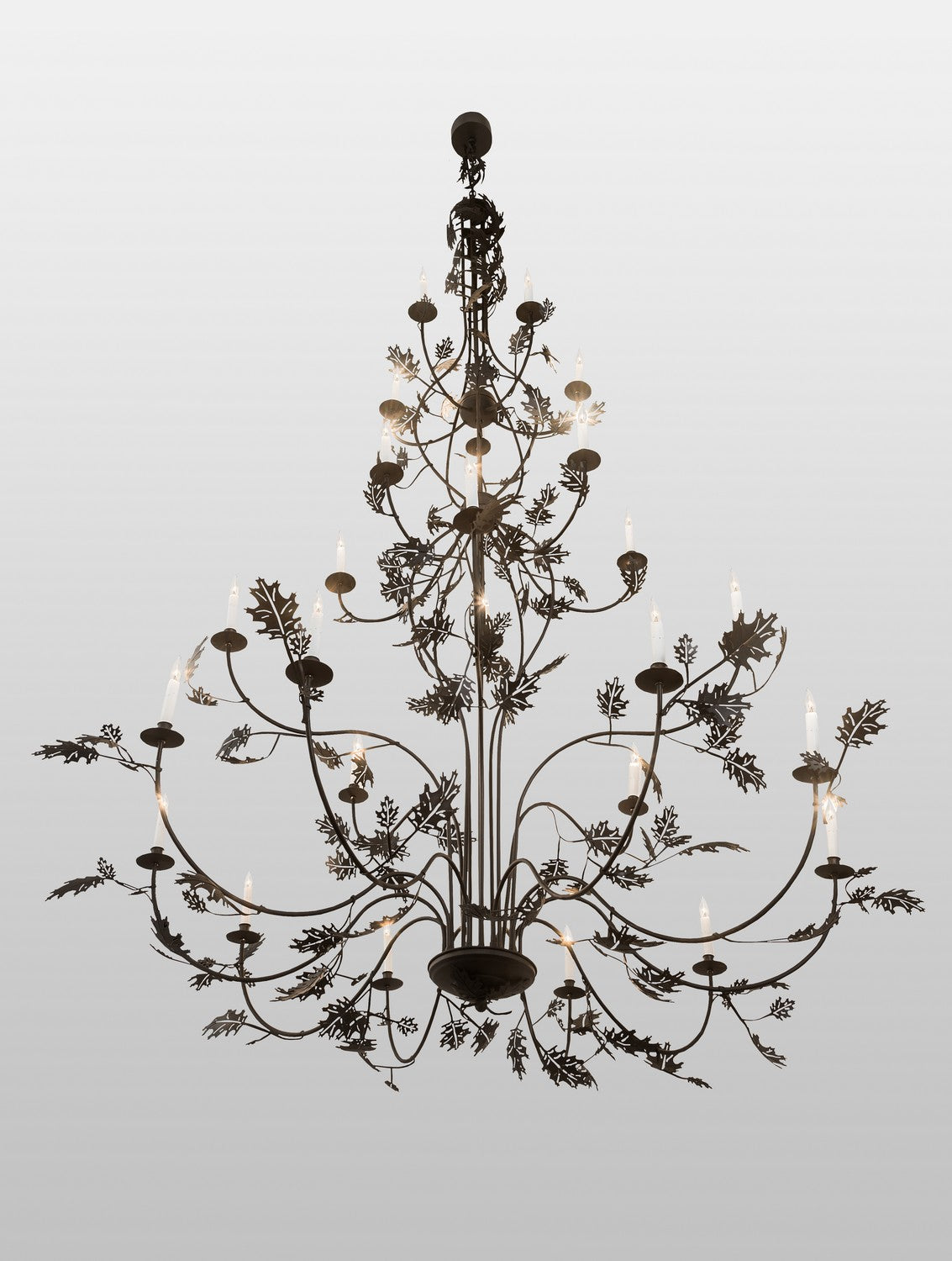 Meyda Tiffany - 189564 - 25 Light Chandelier - Oak Leaf - Textured Black