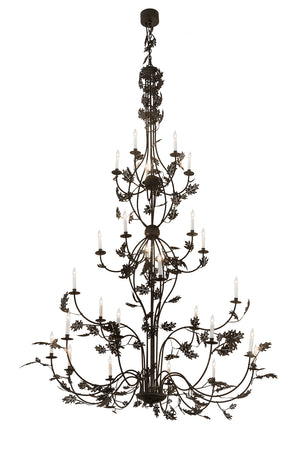 Meyda Tiffany - 189564 - 25 Light Chandelier - Oak Leaf - Textured Black