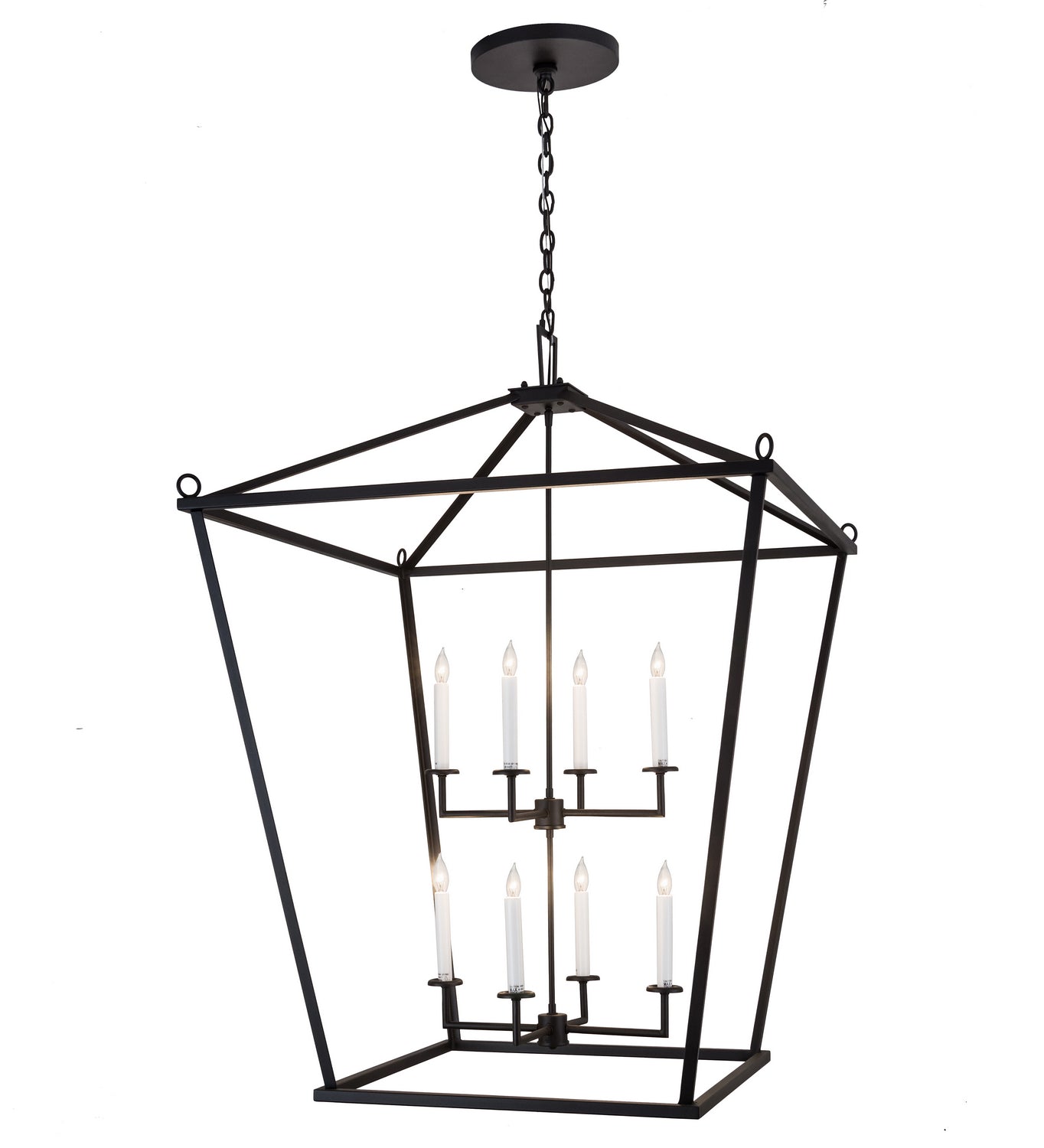 Meyda Tiffany - 189861 - Eight Light Pendant - Kitzi - Textured Black