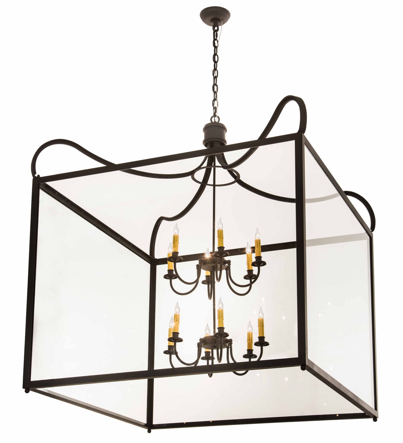 Meyda Tiffany - 190125 - 16 Light Pendant - Rennes - Wrought Iron