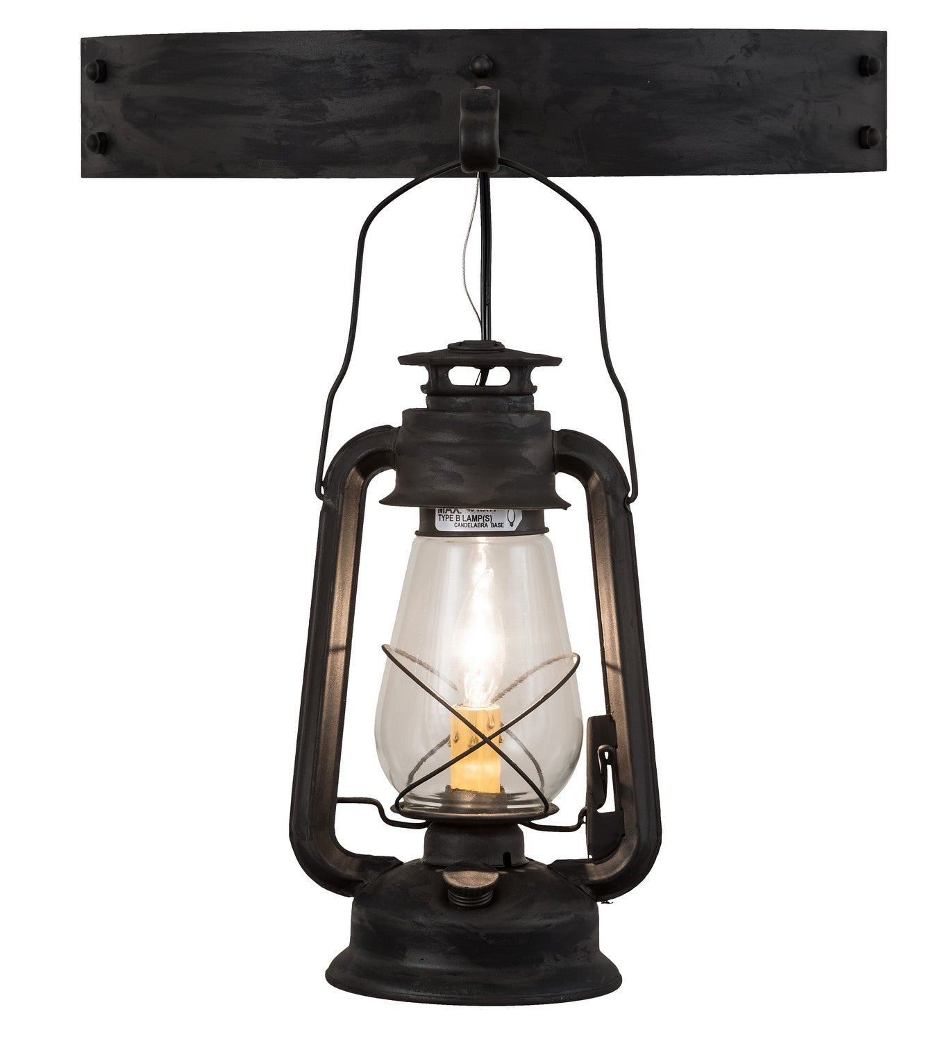 Meyda Tiffany - 190213 - One Light Wall Sconce - Miners Lantern - Costello Black