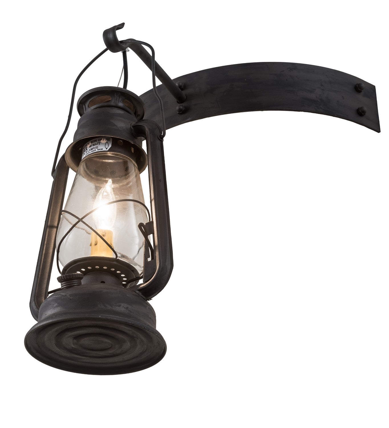 Meyda Tiffany - 190213 - One Light Wall Sconce - Miners Lantern - Costello Black