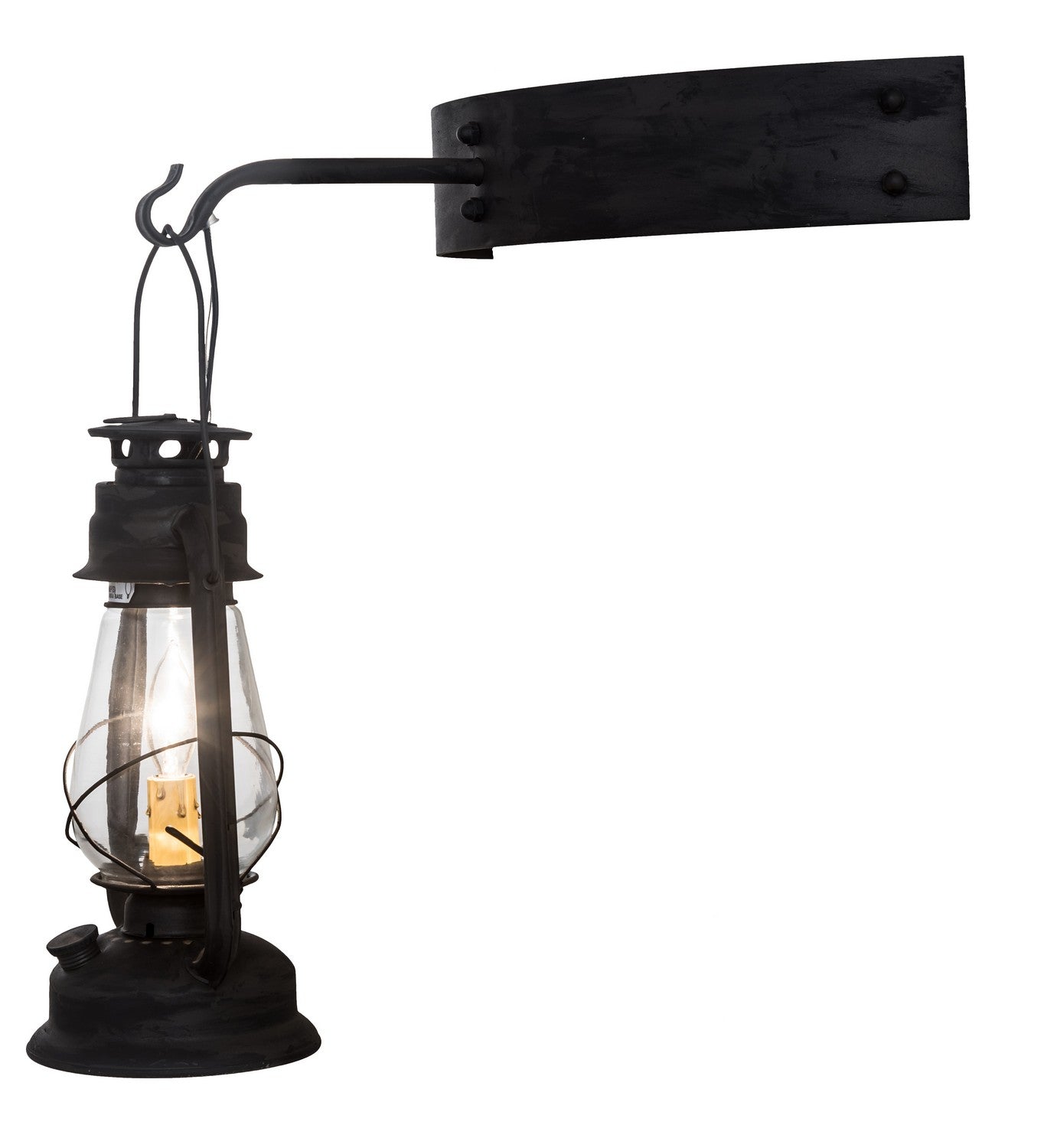 Meyda Tiffany - 190213 - One Light Wall Sconce - Miners Lantern - Costello Black